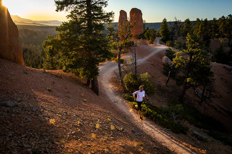 person trail running