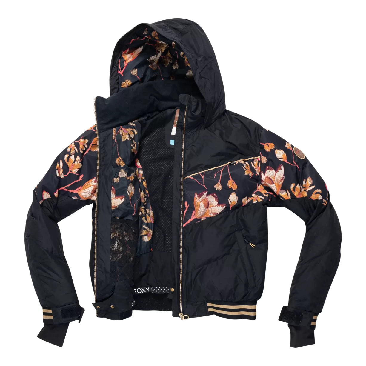 LBlack Flower Print