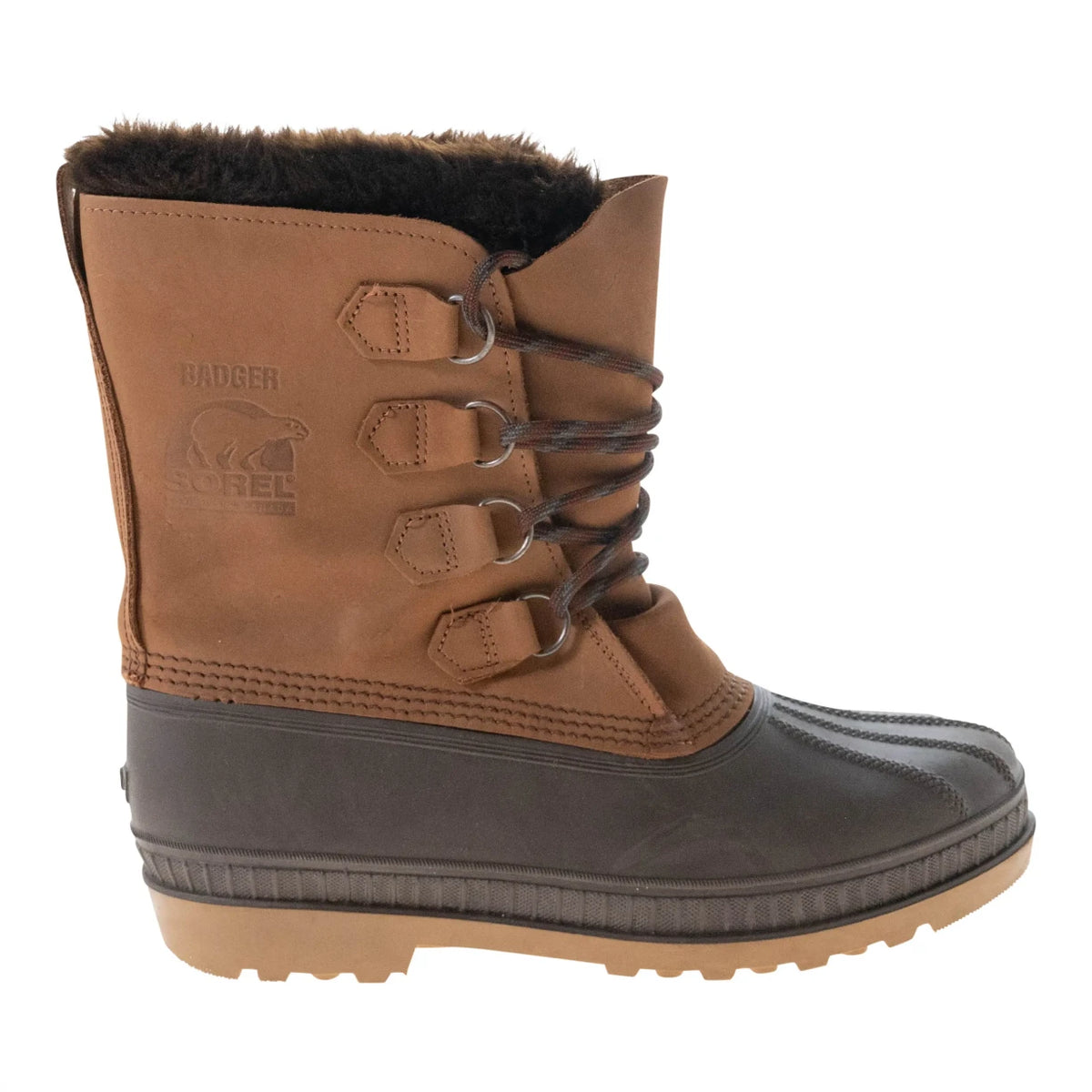 Sorel Men\'s Leather/Rubber Snow Boots Wool Inserts Brown Size 9 VGUC Sorel Men main image 3
