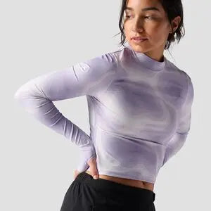 SLavender Gray Topo Print