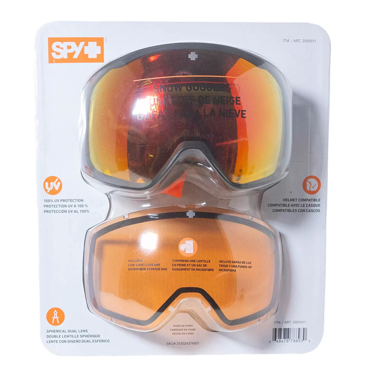 One SizeBlack/Orange