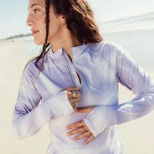 LLavender Gray Topo Print