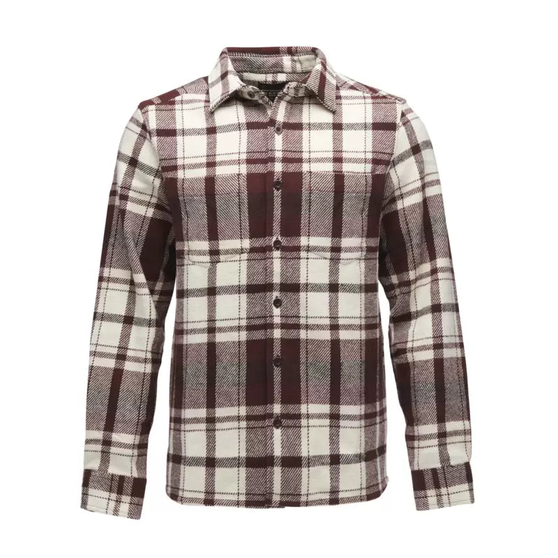 LBurgundy-Off White Plaid