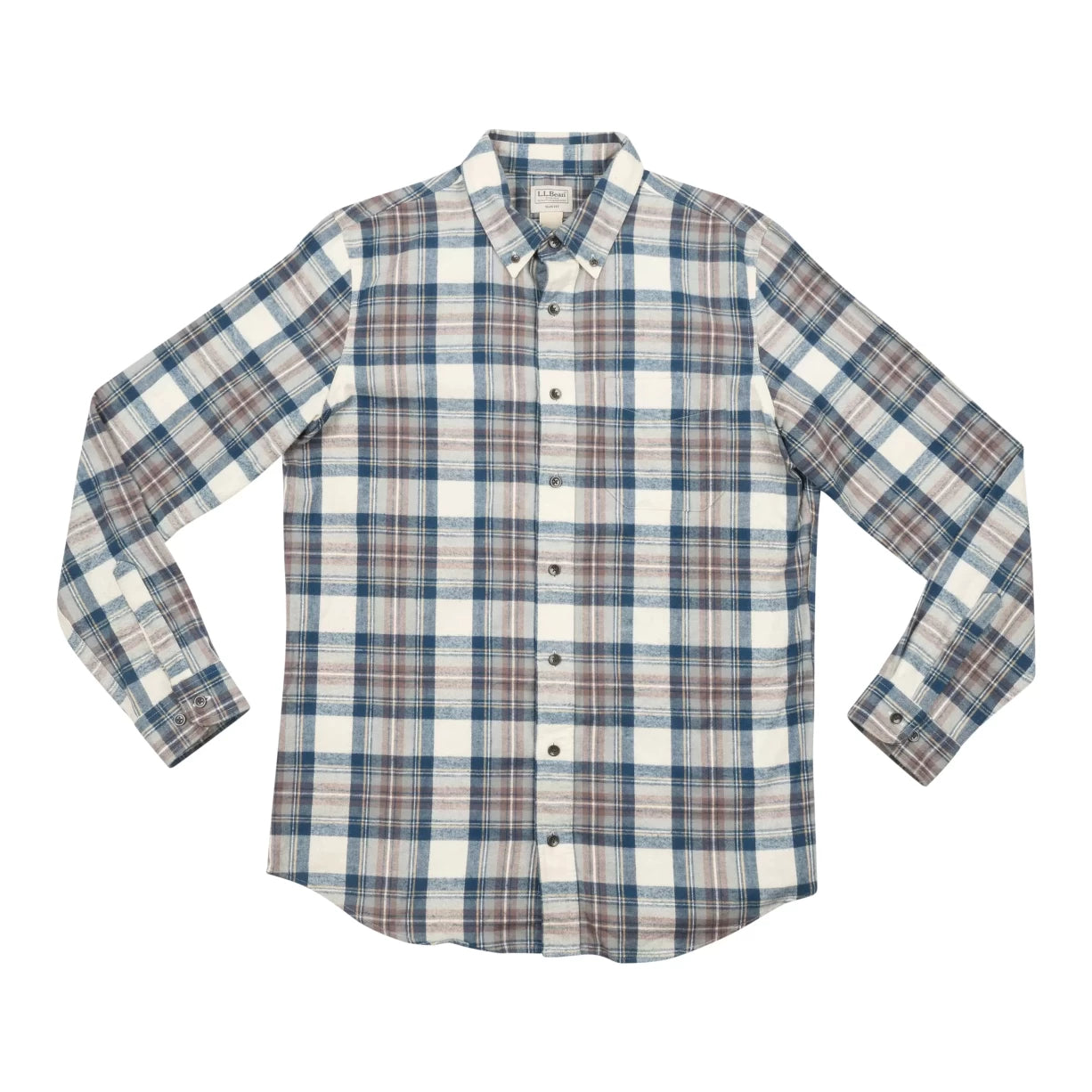 L/TallCream Plaid