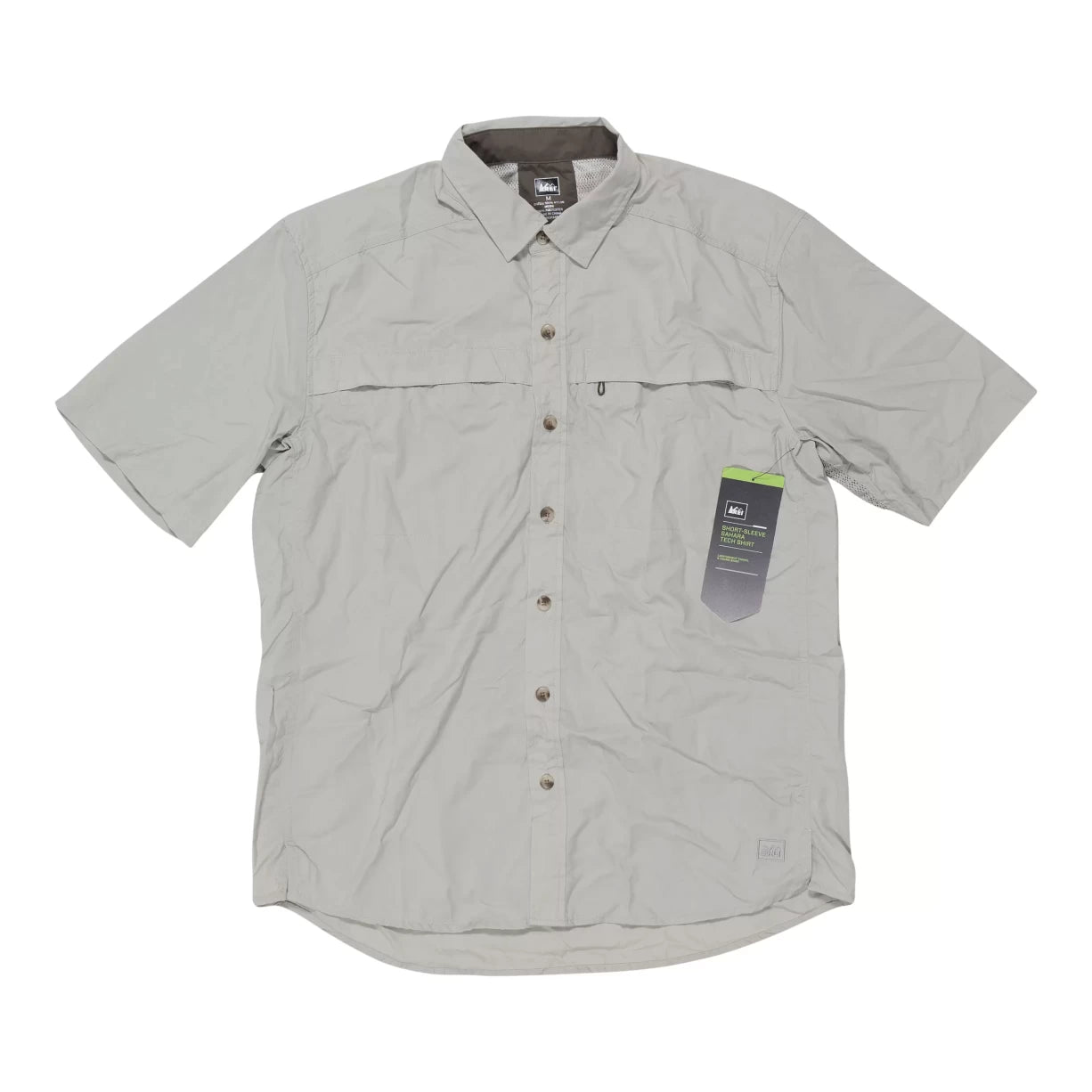 Chemise Randonnée REI Co-op Sahara Tech Homme XL Verte, Nylon, Manches Longues