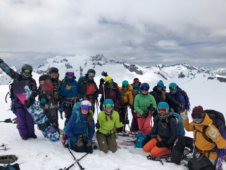 group of people on a mountain