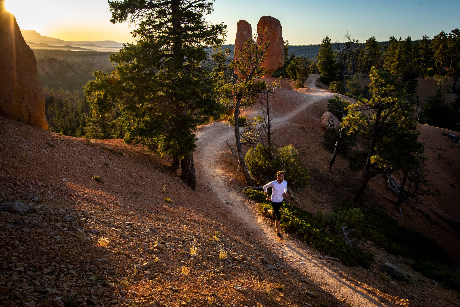 person trail running