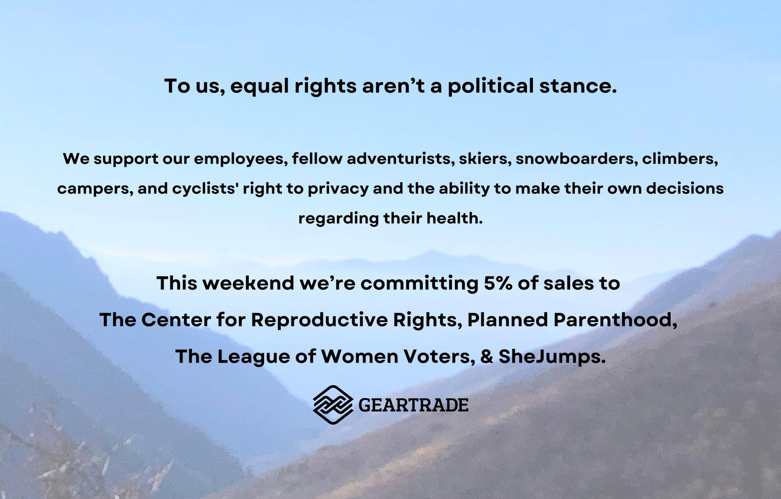 This Weekend, We Donate 5%