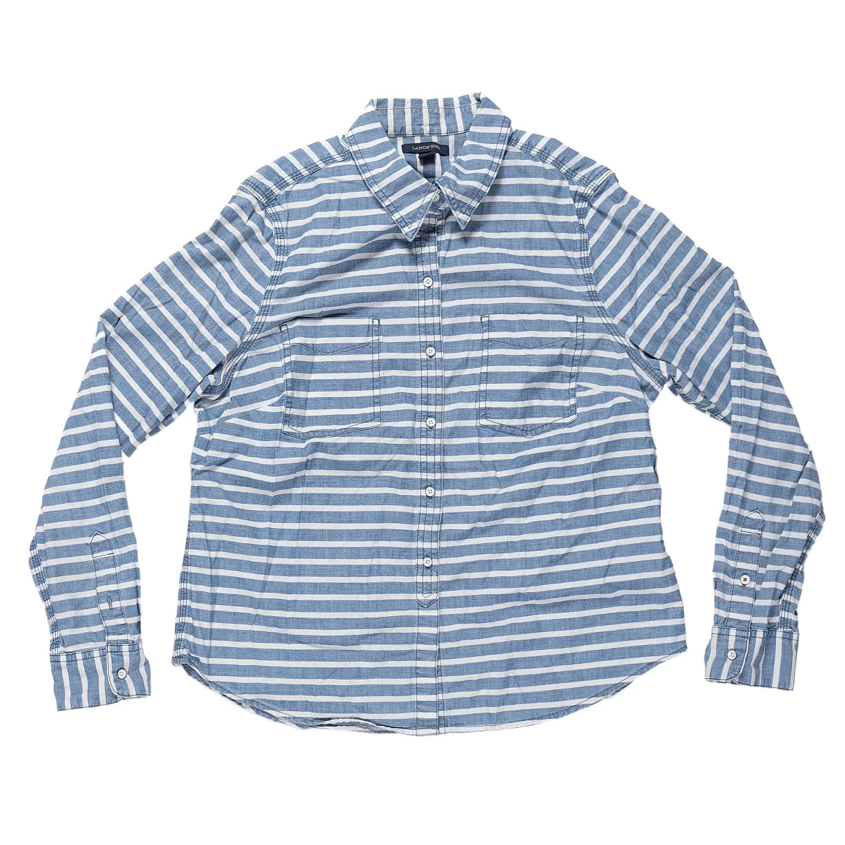 Lands' End No Iron Button Front Shirt Geartrade.com Lands' End No Iron Button Front Shirt Geartrade.com