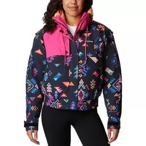 MBlack Woven Nature Print/Fuchsia Fizz