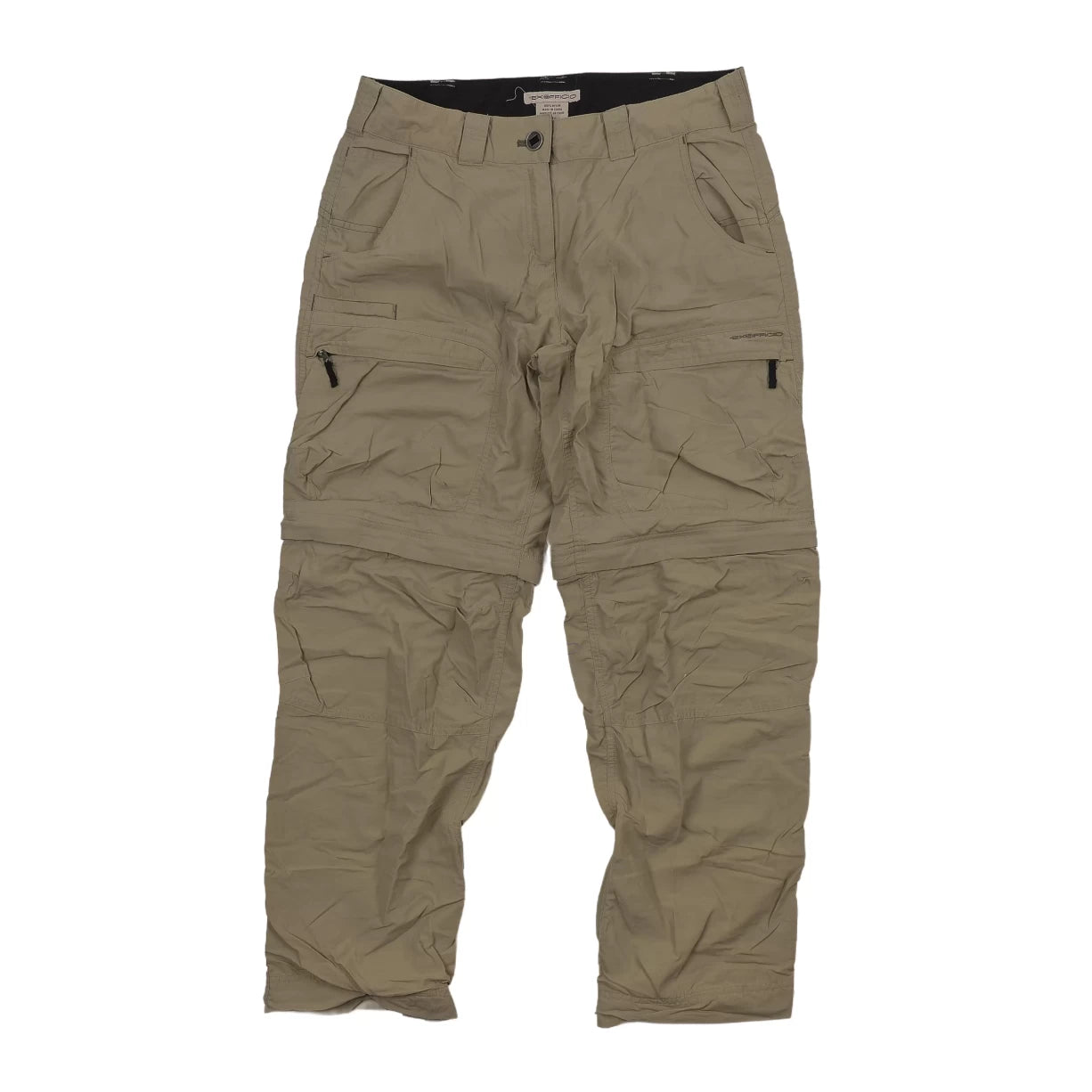 Pantalon De Randonnée Convertible Exofficio - Taille 10-12 - Vert Kaki - 100% Nylon