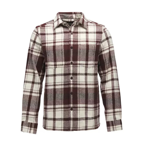 MBurgundy-Off White Plaid
