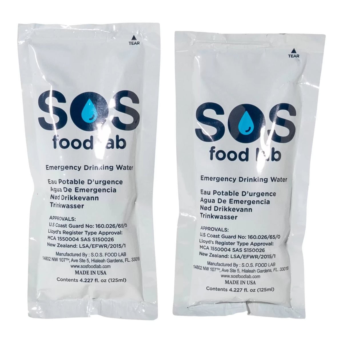 Sos Lab SOS Food Lab Emergency Drinking Water – Geartrade.com